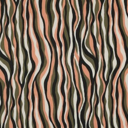 Viskose Popeline Zebrastreifen - dunkeloliv