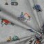 Cotton Poplin Digital Construction Vehicles - light grey