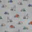 Cotton Poplin Digital Construction Vehicles - light grey