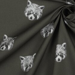POPLIN DIGITAL RED PANDA - MOŘSKÉ ŘASY