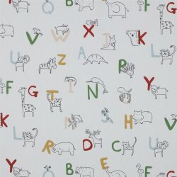 POPLIN Orgánico ANIMAL LetterH - BLANCO