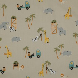 POPLIN SAFARI ZVÍŘATA - VELBLOUD