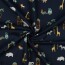 POPLIN SAFARI ZVÍŘATA - NAVY