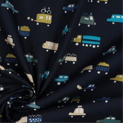 POPLIN CARS - NAVY