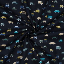 POPLIN CARS - NAVY