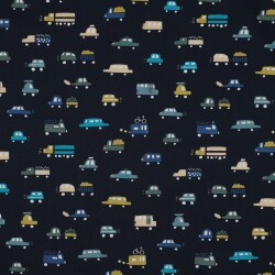 POPLIN CARS - NAVY