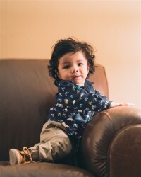 POPLIN CARS - NAVY