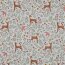 Popeline di cotone Fine Deer in the Forest - Bianco