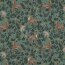 Popeline di cotone fine cervo nella foresta - menta antica