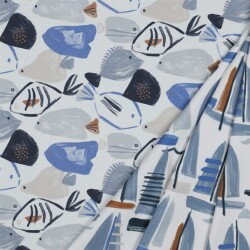 Canvas Digital Fische - weiss