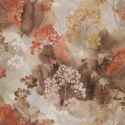 Canvas Digital Flowers in the Forest - caramel