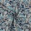 Canvas digital watercolour monstera leaves - blue