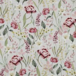 Canvas digital flower meadow - linen look