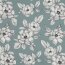 Canvas Digital Blumen - dunkelaltmint