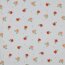 DOUBLE GAUZE DIGITAL Flowers - WHITE / PINK