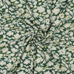 Bambus Jersey Blumen - smaragd