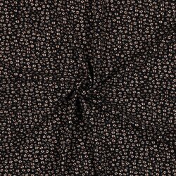 Bambus Jersey Blumen - schwarz