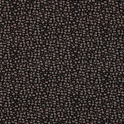 Bambus Jersey Blumen - schwarz