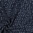 Bambus Jersey Blumen - dunkelblau