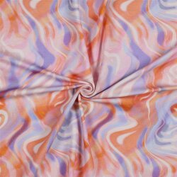 Digital MARBLE cotton jersey - tannedGERINE