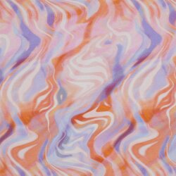 Digitální bavlněný žerzej MARBLE - opálenýGERINE