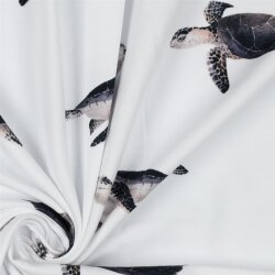Digital TURTLE cotton jersey - white