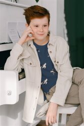 Digital TURTLE cotton jersey - white