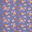 Katoenen tricot biologische bloemen - lavendel