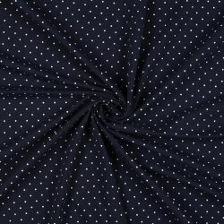 Cotton jersey dots - dark blue