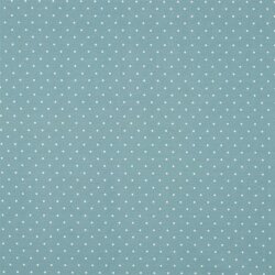 Bavlněné žerzejové puntíky - oceánsky modrá ZELENÁ