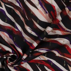 VISCOSE Lurex Digital Animaux - noir / PURPLE