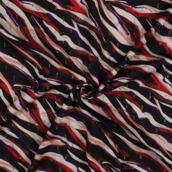 VISCOSE Lurex Digital Animaux - noir / PURPLE