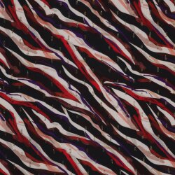 VISCOSE Lurex Digital Animaux - noir / PURPLE