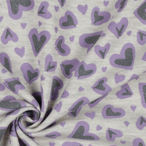 Celosezónní pot Glitter Leopard Hearts - Marl Cream