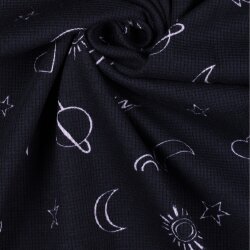 WAFFLE DE PUNTO ICONOS FEMENINOS - AZUL MARINO