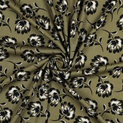 ROSELLA STRETCH Flowers - OLIVE