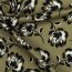 Viskose Jersey Blumen - oliv
