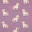 Cotton jersey glitter unicorns - light grape