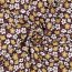 JERSEY Glitter Flowers - WINE RED