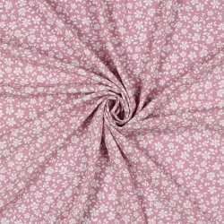 Viskose Popeline Stretch kleine Blumen - hellmalve