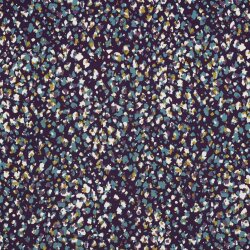VISCOSE POPLIN STRETCH ANIMAL - EGGPLANT
