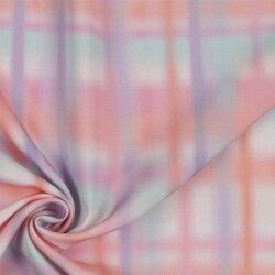 Viskosestoff Digital CHECK - PEACH