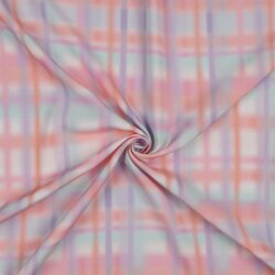 Viskosestoff Digital CHECK - PEACH