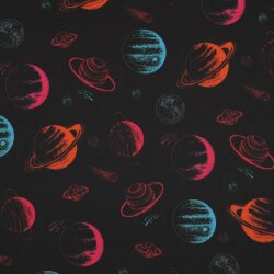 Softshell digital rosa planetas - negro