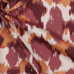 VISCOSE LUREX ANIMAL - ECRU / BORDEAUX