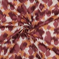 VISCOSE LUREX ANIMAL - ECRU / BORDEAUX