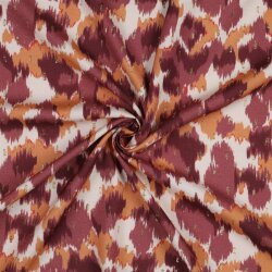 VISCOSE LUREX ANIMAL - ECRU / BORDEAUX