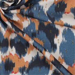 VISCOSE LUREX ANIMAL - ECRU / MARINE