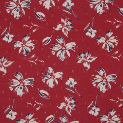 VISKÓZA LUREX Květiny - ROSSO RED