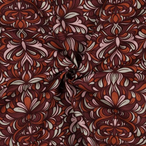Canvas Boho Blüten - rosenholz